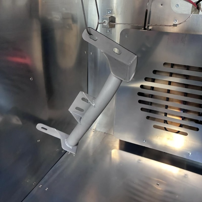 Finished powder-coated bracket